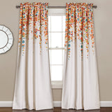 Weeping Flower Room Darkening Window Curtain Set