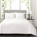 Ava Diamond Oversized Cotton Quilt 3 Piece Set