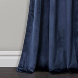 Prima Velvet Solid Room Darkening Window Curtain Panel Set