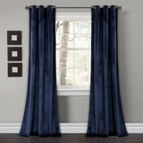 Prima Velvet Solid Room Darkening Window Curtain Panel Set