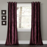 Prima Velvet Solid Room Darkening Window Curtain Panel Set