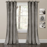 Prima Velvet Solid Room Darkening Window Curtain Panel Set