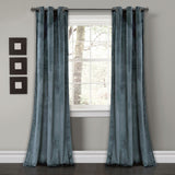 Prima Velvet Solid Room Darkening Window Curtain Panel Set