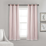 Grommet Sheer With Insulated Blackout Lining Curtain Panel Set