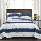 Bedding Bundle: Jane Shibori Quilt Set + Farmhouse Seersucker Comforter - King