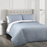 Ava Diamond Oversized Cotton Quilt 3 Piece Set