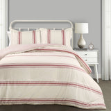 Bedding Bundle: Farmhouse Stripe Comforter Set + Sydney Quilt - King