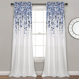 Weeping Flower Room Darkening Window Curtain Set