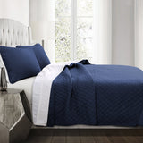 Ava Diamond Oversized Cotton Quilt 3 Piece Set