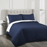 Ava Diamond Oversized Cotton Quilt 3 Piece Set