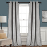 Prima Velvet Solid Room Darkening Window Curtain Panel Set