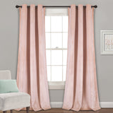 Prima Velvet Solid Room Darkening Window Curtain Panel Set