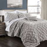 Bedding Bundle: Aprile Quilt Set + Ravello Pintuck Comforter Set