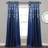 Weeping Flower Room Darkening Window Curtain Set