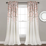 Weeping Flower Room Darkening Window Curtain Set