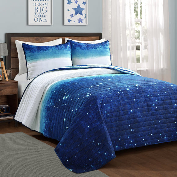 Make-A-Wish Space Star Ombre Quilt Set