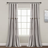Linen Button Window Curtain Panel