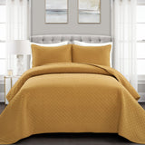 Ava Diamond Oversized Cotton Quilt 3 Piece Set