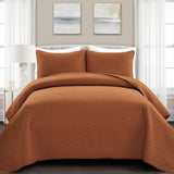Ava Diamond Oversized Cotton Quilt 3 Piece Set