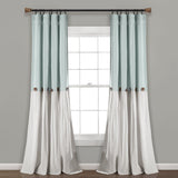 Linen Button Window Curtain Panel