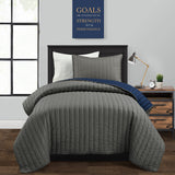 Soft Stripe All Season Quilt/Coverlet Set
