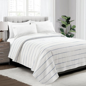 PRE-ORDER: Ombre Stripe Yarn Dyed Cotton Oversized Blanket/Coverlet
