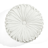Round Pleated Soft Velvet Decorative Pillow