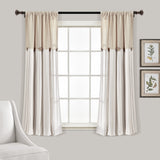 Linen Button Window Curtain Panel