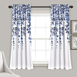Weeping Flower Room Darkening Window Curtain Set
