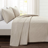 Ava Diamond Oversized Cotton Quilt 3 Piece Set