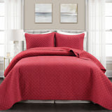 Bedding Bundle: Harley Damask Comforter Set + Ava Diamond Quilt Set