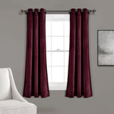 Prima Velvet Solid Room Darkening Window Curtain Panel Set