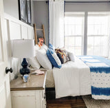 Bedding Bundle: Jane Shibori Quilt Set + Farmhouse Seersucker Comforter - King