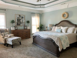 Bedding Bundle: Teardrop Leaf Quilt Set + Ravello Pintuck Comforter - King