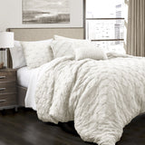 Bedding Bundle: Teardrop Leaf Quilt Set + Ravello Pintuck Comforter - King